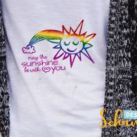 Fröhliches Sommermotiv Plotterdatei mit Sonnenschein und Herz süße Vektorgrafik SVG DXF Digistamp Png PDF mit Regenbogen Bild 5