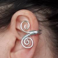 DRAHTORIA Coole Ear Cuff Ohrklemmen aus Aludraht Handarbeit Ohrmanschette Bild 6