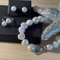 Echtes Perlenarmband mit Echt Silber Herz-Verschluss,Traumhaft schönes Perlenarmband mit Silber Herz,Perlenarmband Hochz Bild 9