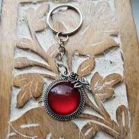 rote Rose Schlüsselanhänger silberfarbe 20mm Anhänger Geschenk für die Freundin Bild 2
