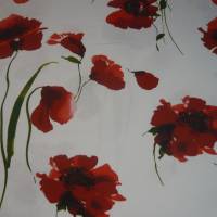14,00 EUR/m Baumwolle Stoff Mohnblumen rot auf weiß / COQUELICOTS Bild 5