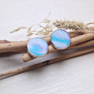 Ohrstecker 3-farbig, Edelstahl