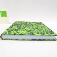 Notizbuch, Gras grün, DIN A5, 100 Blatt Fadenheftung Recyclingpapier, handgefertigt Bild 3