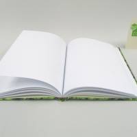 Notizbuch, Gras grün, DIN A5, 100 Blatt Fadenheftung Recyclingpapier, handgefertigt Bild 4