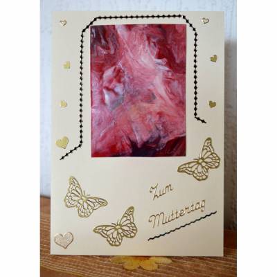 Zum Muttertag – bezaubernde Karte mit einem kleinen Kunstwerk – Design Ulrike Kröll