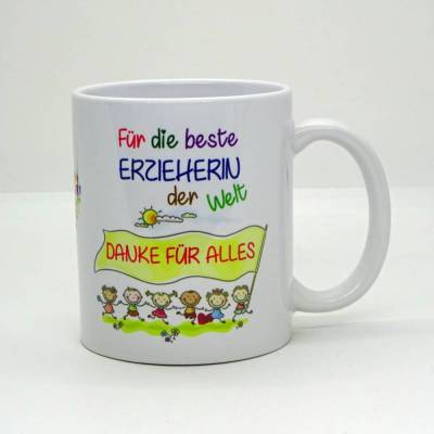 Tasse - Für die beste Erzieherin der Welt - Danke für alles
