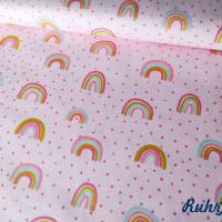 0,5m Webware Glitter Rainbow Rosa Bild 1