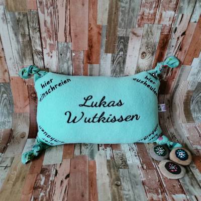 Wutkissen individuell nach Ihren wünschen mit Namen in 2 Größen, Namenskissen als witziges Geschenk "Schreibschrift&