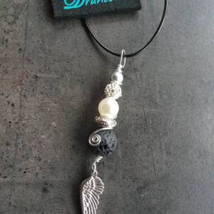 Engelsrufer auf DRAHTORIA - Art Perlen Anhänger Flügel aus Edelstahl Engel Strass Schutzengel Engelrufer Bild 3