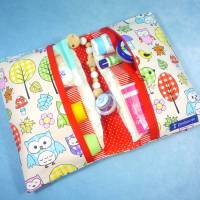 Windeltasche mit bunten Eulen | Wickeltasche für Baby unterwegs | Universaltasche | Mehrzwecktasche Bild 1