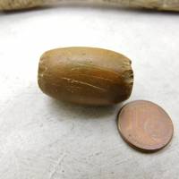 neolithische Stein-Perle aus der Sahara mit authentischen Bearbeitungsspuren- 27mm - von Hand gebohrt - Sahara Stein - 1 Bild 1