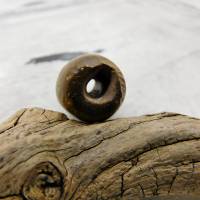 neolithische Stein-Perle aus der Sahara mit authentischen Bearbeitungsspuren- 27mm - von Hand gebohrt - Sahara Stein - 1 Bild 3