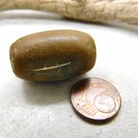 neolithische Stein-Perle aus der Sahara mit authentischen Bearbeitungsspuren- 27mm - von Hand gebohrt - Sahara Stein - 1 Bild 4
