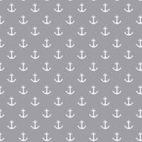 Baumwollstoff Popeline weiße Anker auf grau maritim 1,50m Breite Frühlings Stoffe Bild 1