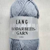 50g Lang Yarns Handarbeitsgarn, Topflappenwolle, Fb.633, hellblau, graublau, Baumwolle, LL 84m Bild 1