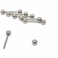 5 Perlenstäbe, mit Kugel oder Kegel , Wechselringe,Wechselstäbe,  Edelstahl Bild 3