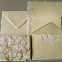 Briefpapierset mit 3 Umschlägen und handgeschöpftem Faserpapier, ca. 16 cm x 11,5 cm, Geschenk Bild 3