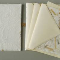 Briefpapierset mit 3 Umschlägen und handgeschöpftem Faserpapier, ca. 16 cm x 11,5 cm, Geschenk Bild 5