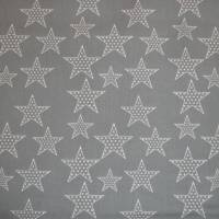11,10 EUR/m Stoff Baumwolle Sterne weiß auf grau Bild 5