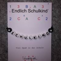 Schulkind Armband / Buchstaben /  ABC-Schütze / Schulanfänger / Schultüte Bild 2