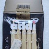 Addi Strumpfstricknadeln/Nadelspiel aus Bambus, Stärke 10mm, Länge 20cm Bild 2