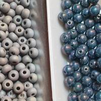 Brillenkette  / Maskenkette / Kette mit zauberhaften türkisen Perlen und grauen böhmischen Rocailles Perlen Bild 5