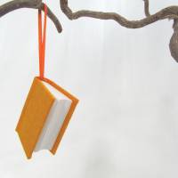Mini-Notizbuch, Dekoration, sonnenschein-gelb, Minibuch, handgefertigt Bild 2
