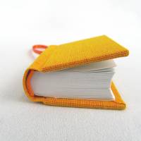 Mini-Notizbuch, Dekoration, sonnenschein-gelb, Minibuch, handgefertigt Bild 3