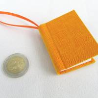 Mini-Notizbuch, Dekoration, sonnenschein-gelb, Minibuch, handgefertigt Bild 5