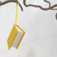 Mini-Notizbuch, Dekoration, gelb, Minibuch, handgefertigt Bild 2