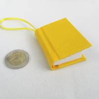 Mini-Notizbuch, Dekoration, gelb, Minibuch, handgefertigt Bild 3