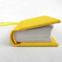 Mini-Notizbuch, Dekoration, gelb, Minibuch, handgefertigt Bild 4