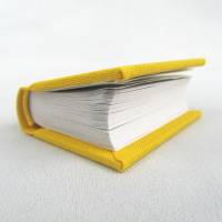 Mini-Notizbuch, Dekoration, gelb, Minibuch, handgefertigt Bild 5