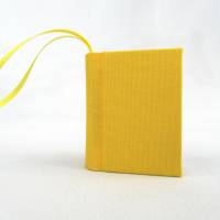 Mini-Notizbuch, Dekoration, gelb, Minibuch, handgefertigt Bild 6