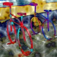 Bicycles - Digital-ART - Kunstwerk limitiert auf 10 - Design  Ulrike Kröll Bild 1