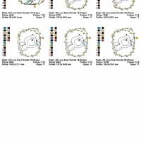 Digitale Stickdatei Janeas World Love Deer Doodle für den 10x10 - 20x30 cm (4x4 - 8x12") Stickrahmen Bild 2