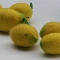 Zitronen handgefilzte Zitrusfrüchte Bild 3