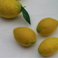 Zitronen handgefilzte Zitrusfrüchte Bild 5