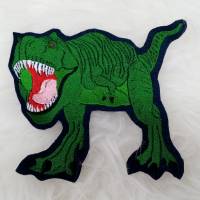 Aufnäher T-Rex grün - 13 x 14 cm Bild 1