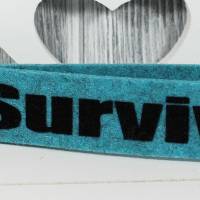 # Witziger Schlüsselanhänger # "Survivor" # Spruch Statement Geschenkidee Schlüsselband Scherz Spaß Bild 1