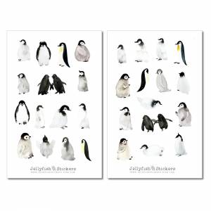 Pinguine Sticker Set | Journal Sticker | Planer Sticker | Aufkleber Bulletjournal | Sticker Winter, Sticker Schnee, Stic Bild 2