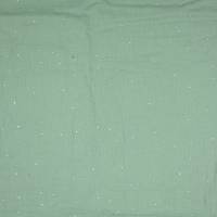 Musselin Double Gauze Baumwolle blassgrün mit silbernen Punkten (1m/10,00 €) Bild 3