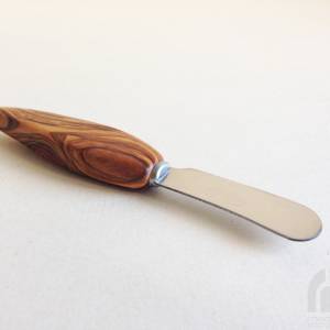 Buttermesser 14 cm, Edelstahl, Streichmesser, Holzmesser, aus Olivenholz in Handarbeit Bild 3
