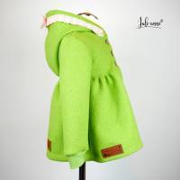 Walk-Jacke "Jumi" Lime Hellgrün mit Hasen Applikation Bild 3