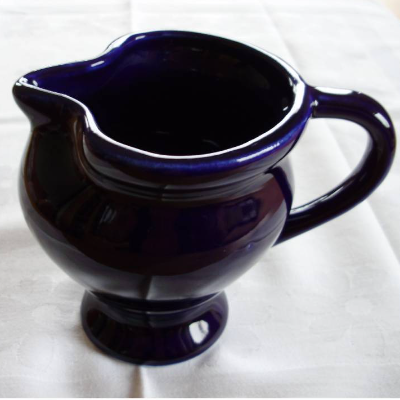 Vintage Vase Blaue Kanne aus Keramik aus den 70er Jahren