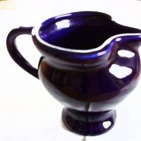 Vintage Vase Blaue Kanne aus Keramik aus den 70er Jahren Bild 4