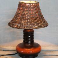 Tischlampe mit Keramikfuß 70er Jahre Bild 2