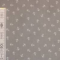 11,80 EUR/m Stoff Baumwolle kleine Anker weiß auf grau Maritim Anker Bild 7