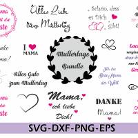 Plotterdatei Muttertag im Bundle SVG DXF PDF SVG Bild 1