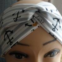 Knotenhaarband / Bandeau / Haarband / Turban / Stirnband im angesagten maritimen  Style - Onesize Bild 2